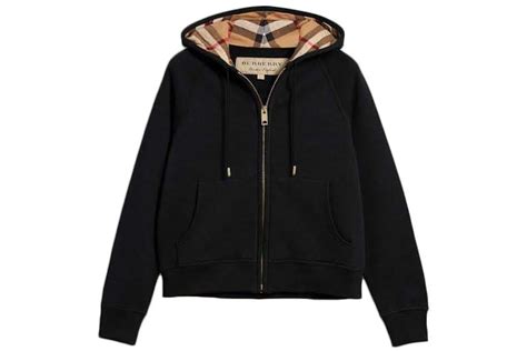 burberry zip up checkered sweaters|burberry zip hood hoodie.